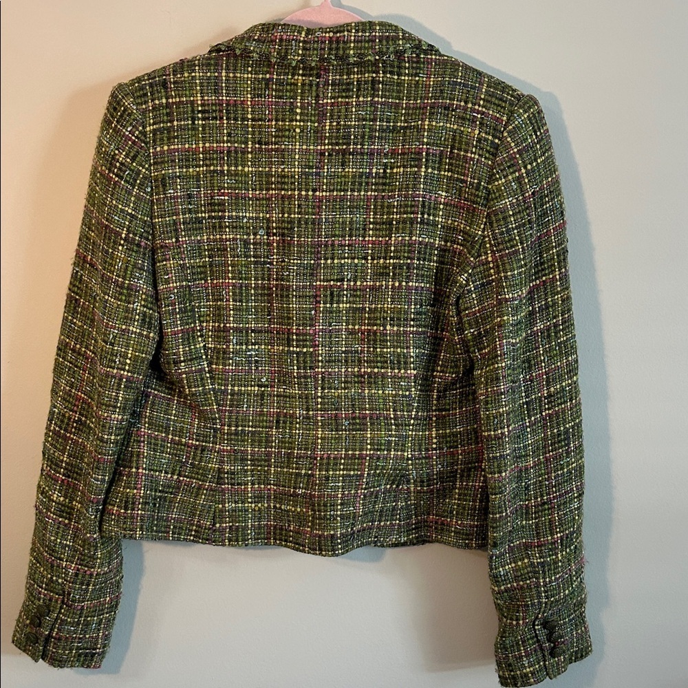 Vintage Express Design Studio Women's Green Tweed Blazer - Picture 5 of 5